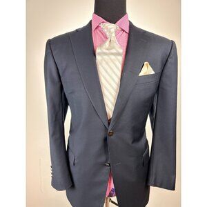 Ermenegildo ZEGNA Modern 2-Button Navy Blazer / Sport Jacket 44 S / R